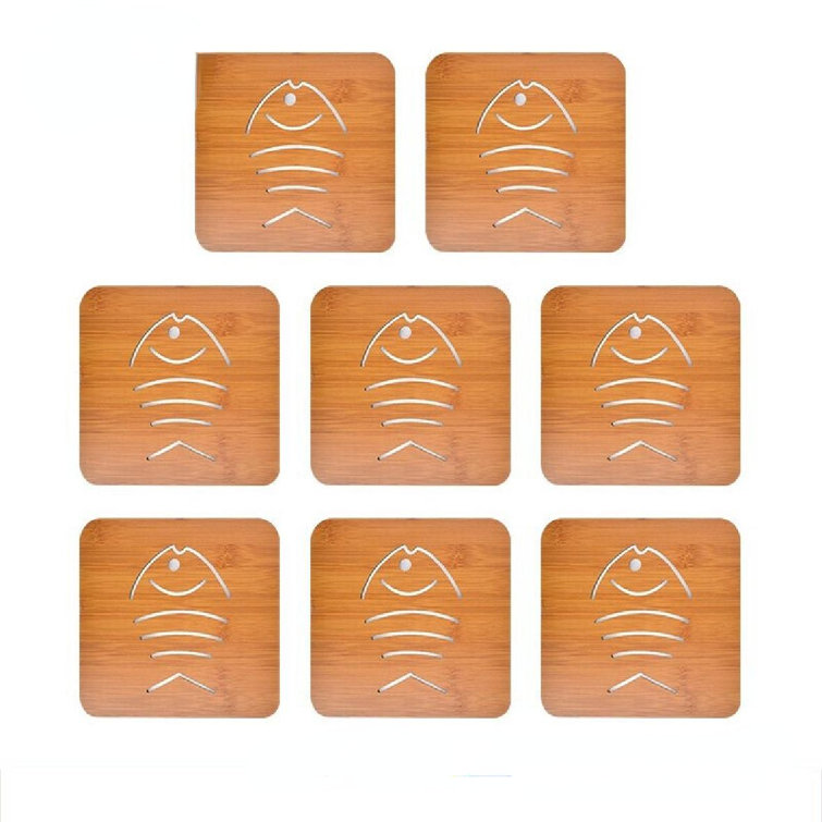 Captive Gala Wood/Bamboo No Pattern Square Placemat Wayfair